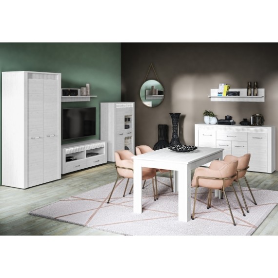 Hylle Clermont 120x28 cm - Hvit furu