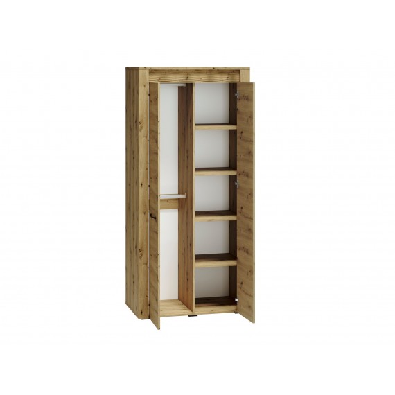 Garderobe Artisa 92x200 cm - Eikelook - 2 dører