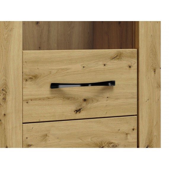 Vitrineskap Artisa 55x200 cm - Eikelook - 2 dører