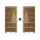 Vitrineskap Artisa 92x200 cm - Eikelook - 3 dører