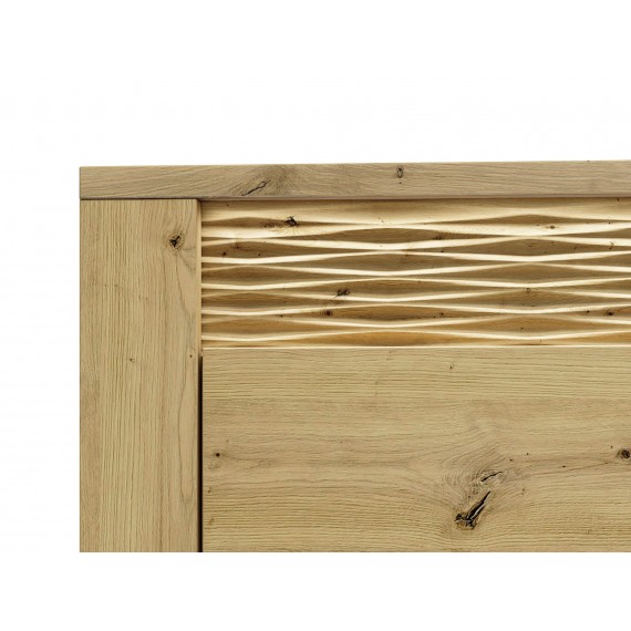 Vitrineskap Artisa 92x140 cm - Eikelook - 2 dører