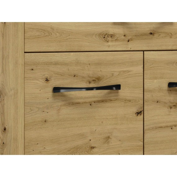 Skjenk Artisa 92x140 cm - Eikelook - 4 dører - 1 skuff