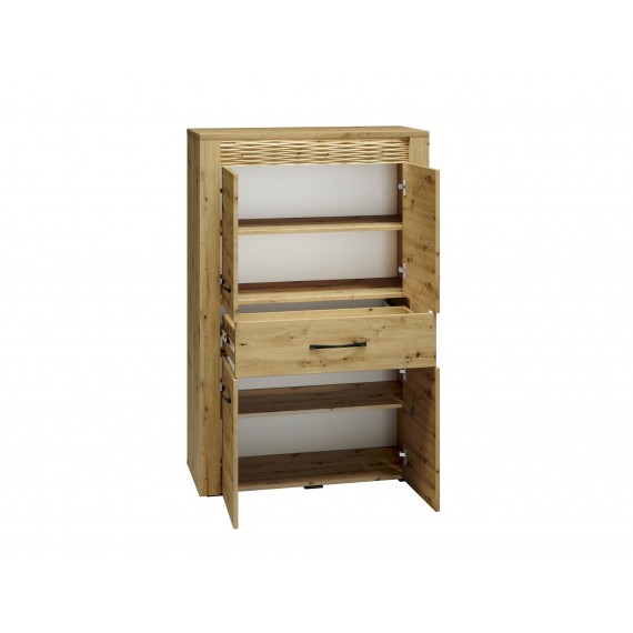 Skjenk Artisa 92x140 cm - Eikelook - 4 dører - 1 skuff