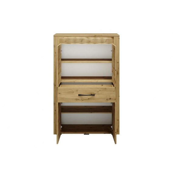 Skjenk Artisa 92x140 cm - Eikelook - 4 dører - 1 skuff