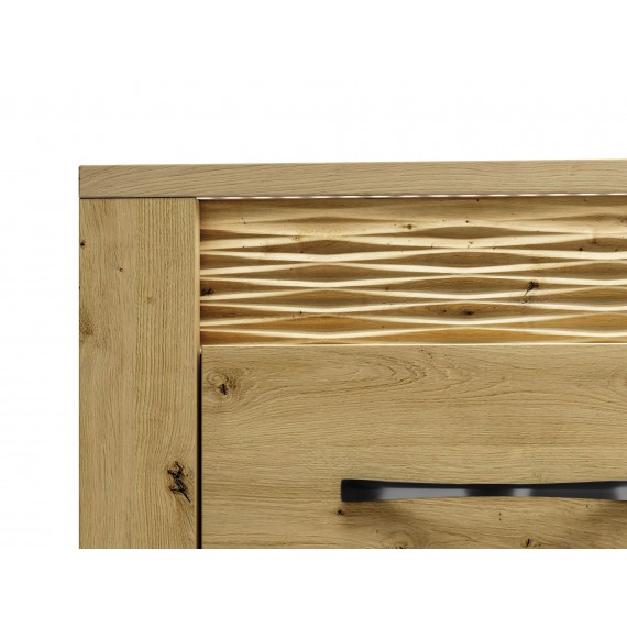 Skjenk Artisa 138x94 cm - Eikelook - 2 dører - 4 skuffer