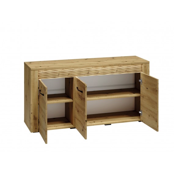 Skjenk Artisa 138x70 cm - Eikelook - 3 dører