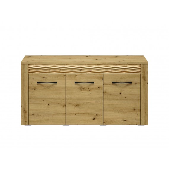Skjenk Artisa 138x70 cm - Eikelook - 3 dører