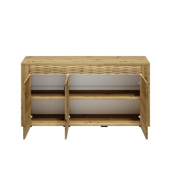 Skjenk Artisa 138x70 cm - Eikelook - 3 dører