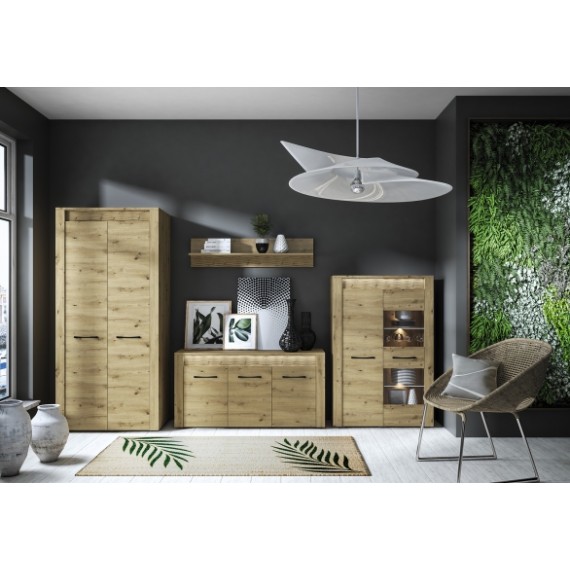 Skjenk Artisa 138x70 cm - Eikelook - 3 dører