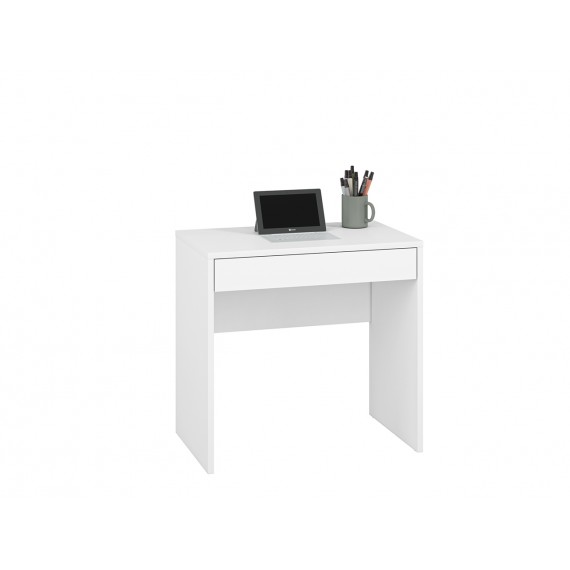 Skrivebord Kenda 83x79 cm - Hvit matt - 1 skuff