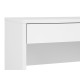 Skrivebord Kenda 102x79 cm - Hvit matt - 1 skuff - 1 dør