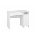Skrivebord Kenda 102x79 cm - Hvit matt - 1 skuff - 1 dør