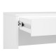 Skrivebord Kenda 102x79 cm - Hvit matt - 1 skuff - 1 dør