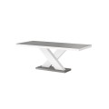 Spisebord Ksenon 160-208 cm - Grå matt - Hvit høyglans