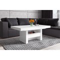 Sofabord Averso Lux 120-170 cm - Høyt - Hvit matt - Hvit høyglans