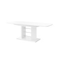 Spisebord MIA 160-256 cm - Hvit høyglans