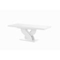 Spisebord Delia 160-256 cm - Hvit høyglans