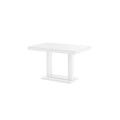 Spisebord Kwadro 120-168 cm - Høyglans hvit