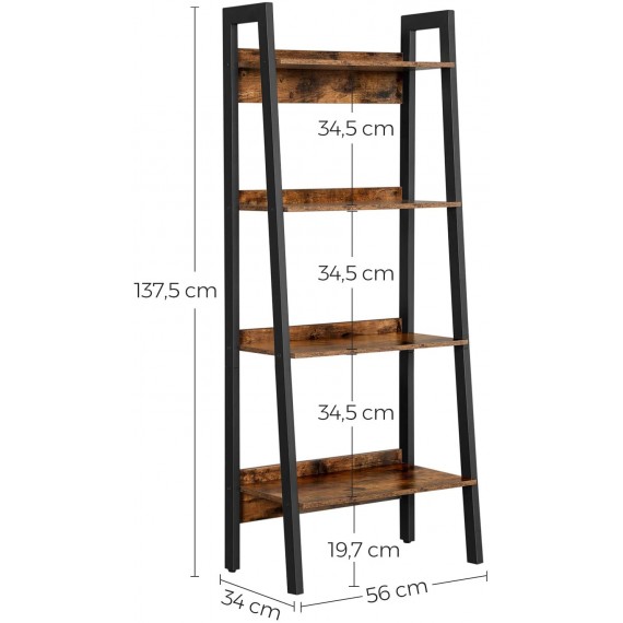 Reol Olia 56x138 cm - Rustikk - Eikelook