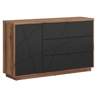 Skjenk Forn 156x93 cm - Eikelook - Svart matt