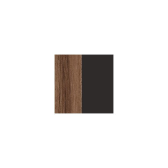 Hylle Forn 156 cm - Eikelook - Svart matt