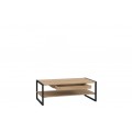 Sofabord med hylle Alera 110x40 cm - Eikelook - Svart