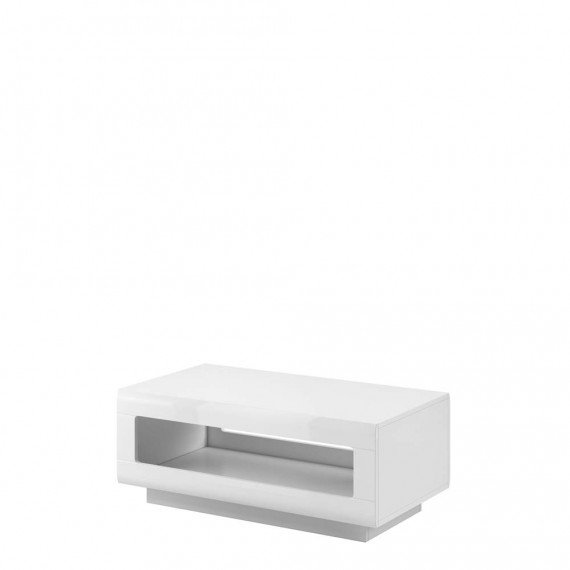 Sofabord Tulsa 110x44 cm - Hvit høyglans