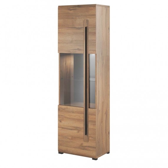 Vitrineskap Tulsa 60x204 cm - Eik Grandson - 1 dør