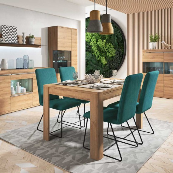 Vitrineskap Tulsa 60x204 cm - Eik Grandson - 1 dør