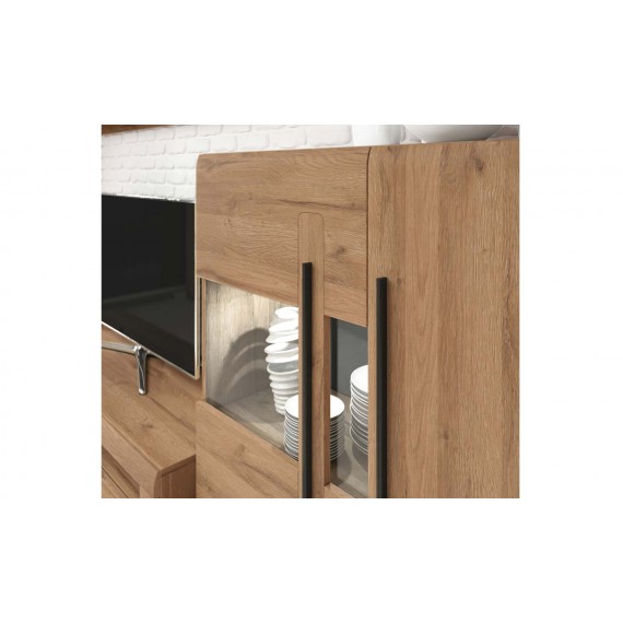 Vitrineskap Tulsa 90x136 cm - Eik Grandson - 2 dører