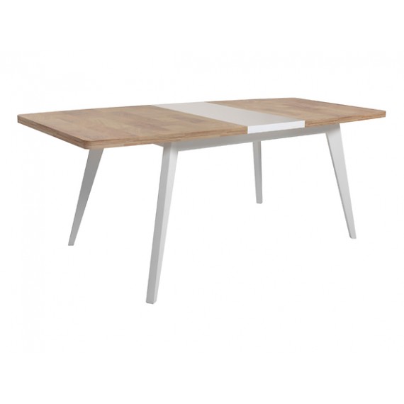 Spisebord Alameda 160-200 cm - Hvit Høyglans - Trelook