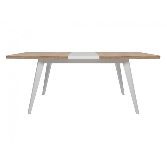 Spisebord Alameda 160-200 cm - Hvit Høyglans - Trelook