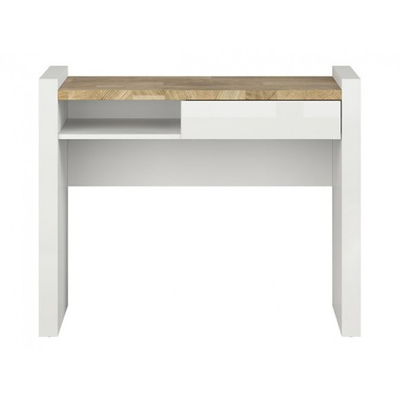 Sminkebord Alameda 100x80,5 cm - Hvit Høyglans - Eikelook
