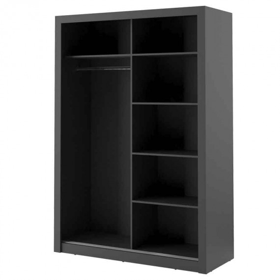 Garderobeskap Arti 150x215 cm - svart matt