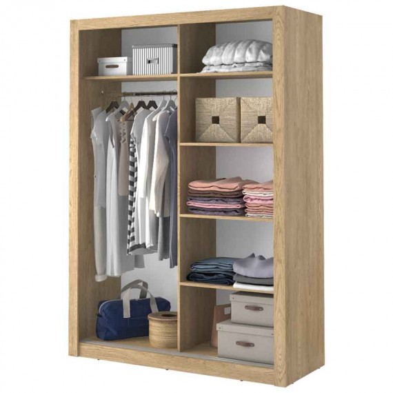 Garderobeskap Arti 150x215 cm - eik shetland