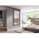 Garderobeskap Arti 200x215 cm - grå - LED