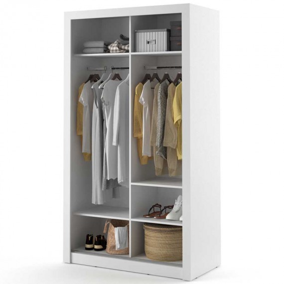 Garderobeskap Arti 120x215 cm - Hvit matt