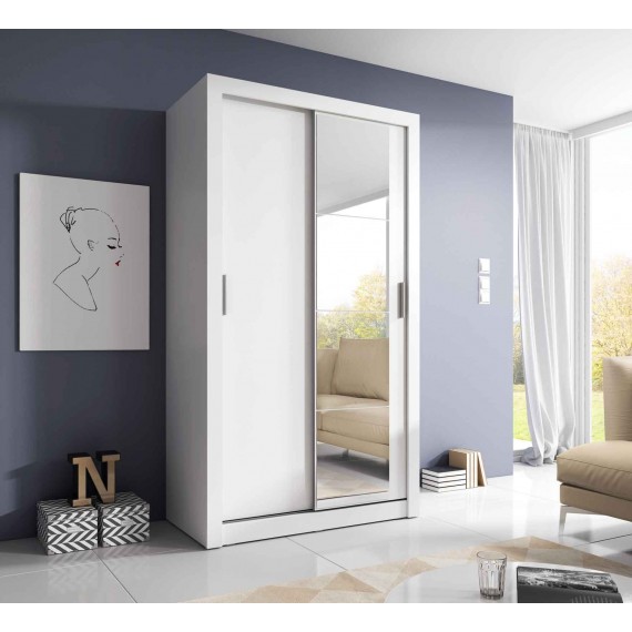 Garderobeskap Arti 120x215 cm - Hvit matt