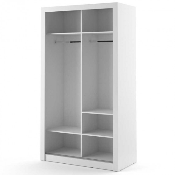 Garderobeskap Arti 120x215 cm - Hvit matt