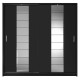 Garderobeskap Arti 220x215 cm - svart matt - LED