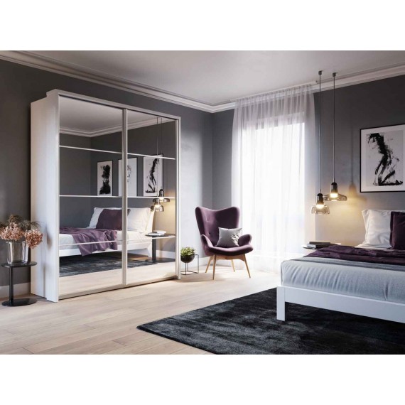 Garderobeskap Arti 180x218 cm - hvit matt