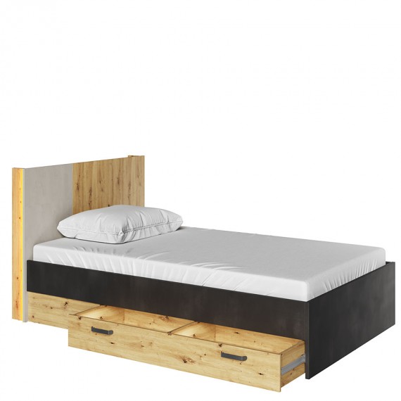 Seng Qubic 120 x 200 cm - Trelook - LED - 2 skuffer