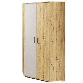 Hjørnegarderobe Qubic 95 x 195 cm - Trelook - 2 dører