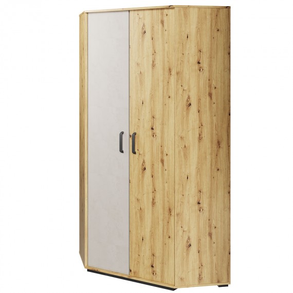 Hjørnegarderobe Qubic 95 x 195 cm - Trelook - 2 dører