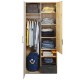 Garderobe Qubic 90 x 195 cm - Trelook - 2 dører - 1 skuff - LED