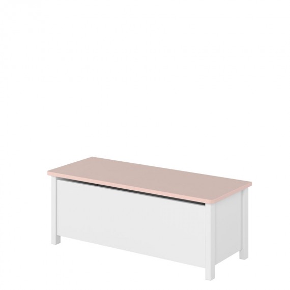 Benk Luna 99 x 39 cm - Hvit matt - Rosa