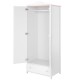 Garderobe Luna 85 x 196 cm - Hvit matt - Rosa - 2 dører - 1 skuff