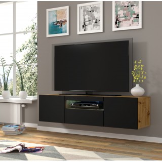 TV-benk Aura 150x42 cm - Eik Artisan - Svart matt