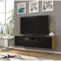 TV-benk Aura 150x42 cm - Eik Artisan - Svart matt