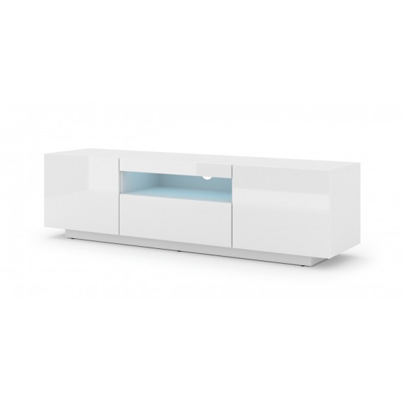 TV-benk Aura 150x42 cm - hvit høyglans